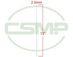 2.5MM CLOTH DRILL NEEDLE TAPERED POINT 13"