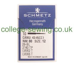 29-34 SIZE 80 PACK OF 10 NEEDLES SCHMETZ