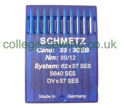 62X57 SES SIZE 80 PACK OF 10 NEEDLES SCHMETZ
