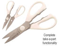 656 8-1/2" KITCHEN SHEARS WHITE MUNDIAL
