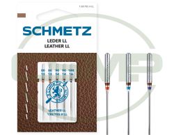 SCHMETZ LEATHER SIZE 80 - 100 PACK OF 5 CARDED