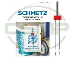 SCHMETZ TWIN METALLIC 2.5MM SIZE 80 PACK OF 1 CARDED
