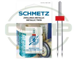 SCHMETZ TWIN METALLIC 3MM SIZE 90 PACK OF 1 CARDED