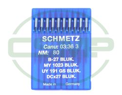 B27BLUK SIZE 80 PACK OF 10 NEEDLES SCHMETZ DISCONTINUED