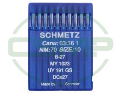 B27 SIZE 70 PACK OF 10 NEEDLES SCHMETZ
