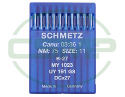 B27 SIZE 75 PACK OF 10 NEEDLES SCHMETZ