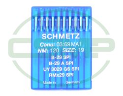 B29SPI SIZE 120 PACK OF 10 NEEDLES SCHMETZ DISCONTINUED