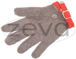 ZEVA 5 FINGER CHAINMAIL GLOVE RED MEDIUM