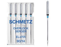 SCHMETZ DOUBLE SCARF SIZE 90 PACK OF 5 NEEDLES 705EL