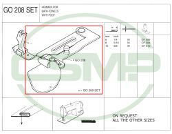 G0208X8mm ADJ. HEMMER - BATH TOWELS - CLEARANCE PRICE