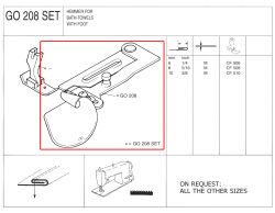 G0208X6mm ADJ. HEMMER - BATH TOWELS  - CLEARANCE PRICE