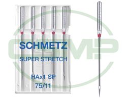HAX1 SP SUPER STRETCH SIZE 75 PACK OF 5 NEEDLES