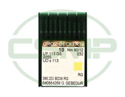 UY113GS GEBEDUR SIZE 80 PACK OF 10 NEEDLES DISCONTINUED