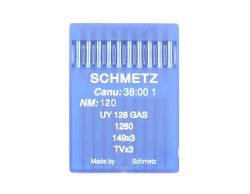 UY128GAS SIZE 120 PACK OF 10 NEEDLES SCHMETZ