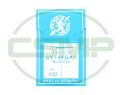 UY154 GAS BLUKOLD SIZE 100 PACK OF 10 NEEDLES SCHMETZ DISCONTINUED
