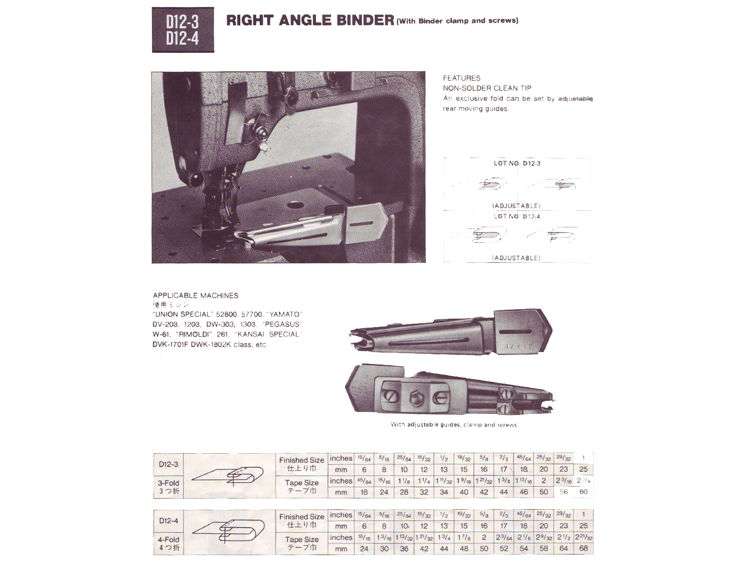 D12-4X24-6MM RIGHT ANGLE BINDER DAIKO
