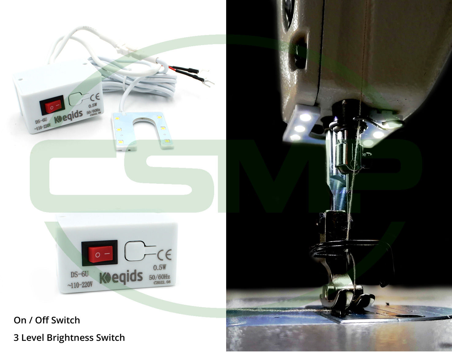 DS-6U-D U-SHAPE MAGNETIC LED STRIP LIGHT 0.5W 100-240V