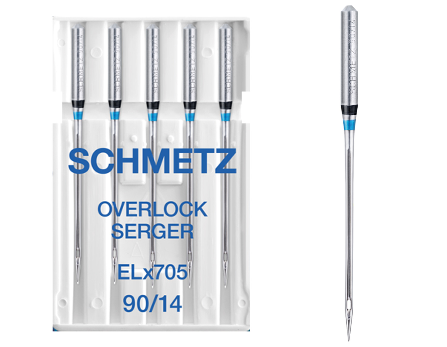 SCHMETZ DOUBLE SCARF SIZE 90 PACK OF 5 NEEDLES 705EL