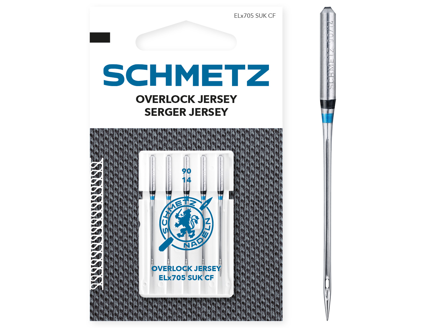 SCHMETZ DOUBLE SCARF SUK SIZE 90 PACK OF 5 NEEDLES CARDED