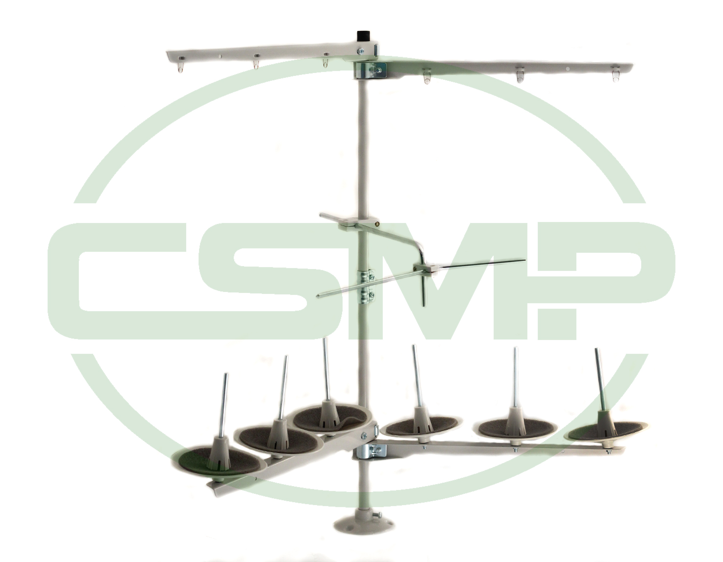 FPL06 6 SPOOL COTTON STAND WHITE WITH BASE