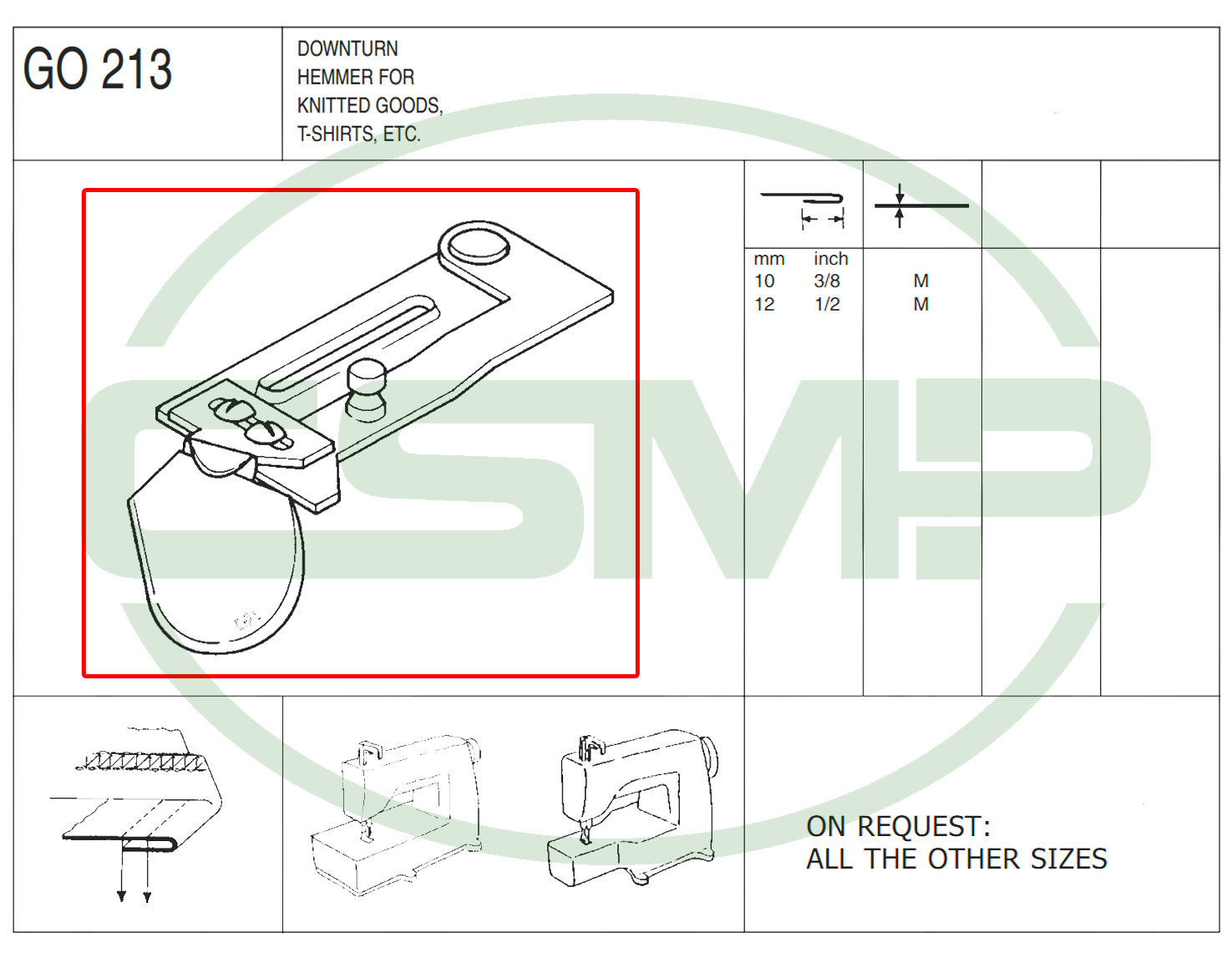 G0213 12mm DOWNTURN HEMMER - CLEARANCE PRICE