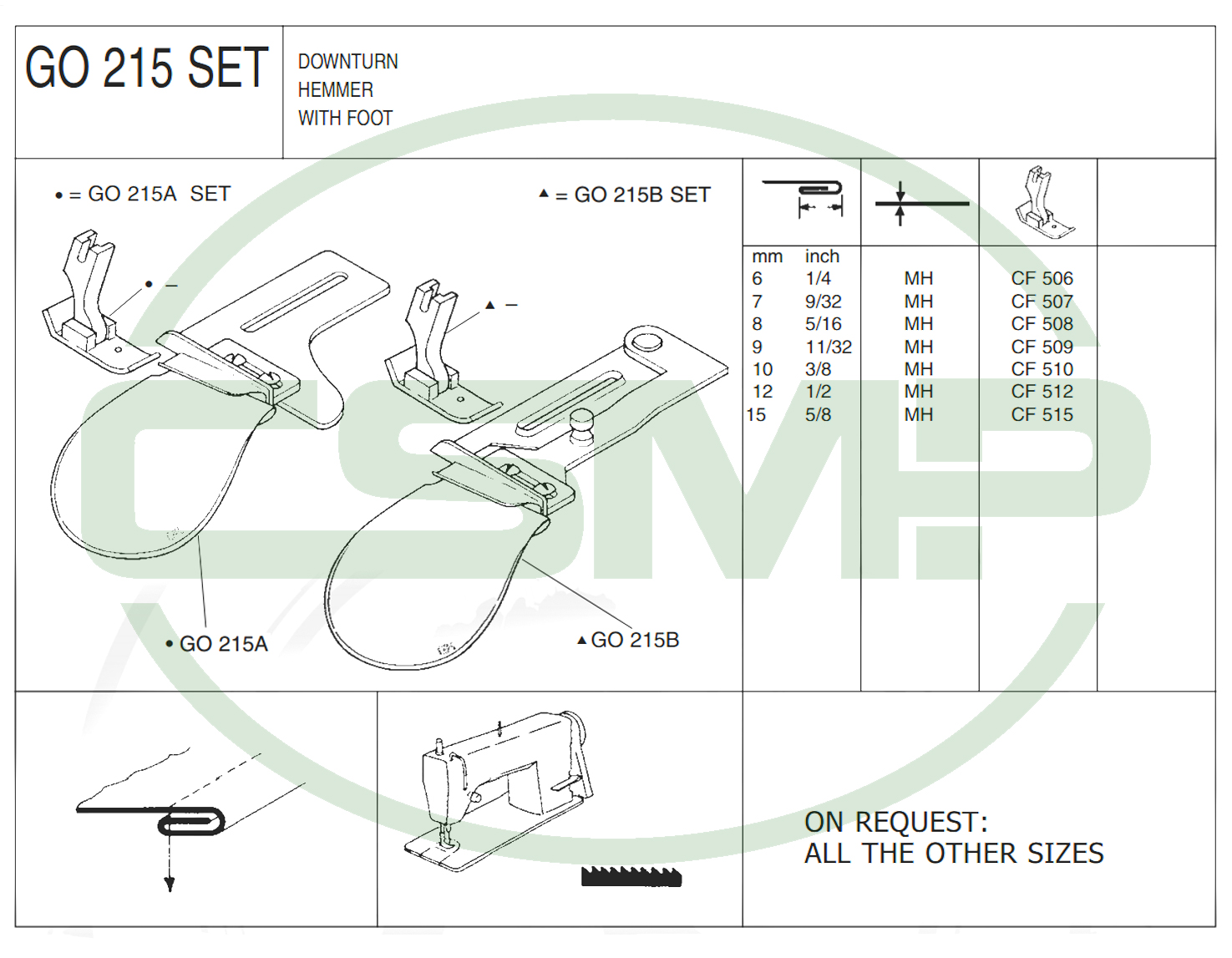 G0215 6mm DOUBLE DOWNTURN HEMMER MEDIUM/HEAVY