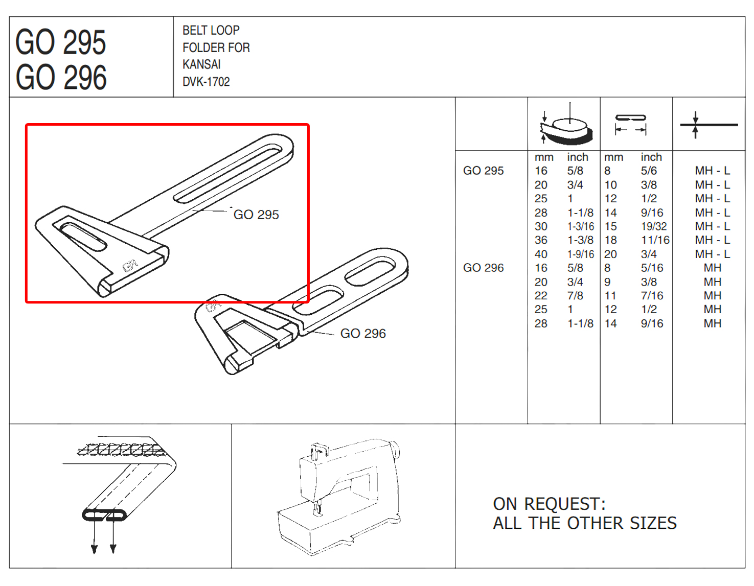G0295 16mm-8mm BELT LOOP FOLDER - MED/HEAVY