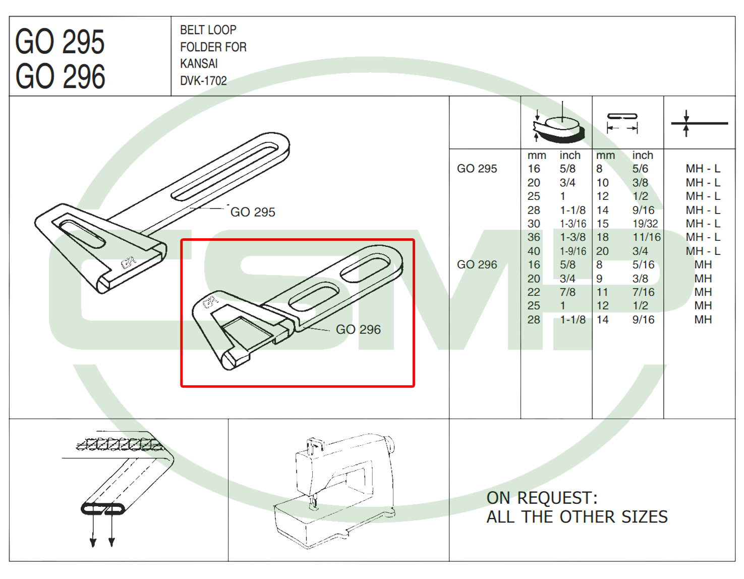 G0296 25mm-12mm BELT LOOP FOLDER MEDIUM/HEAVY - CLEARANCE PRICE
