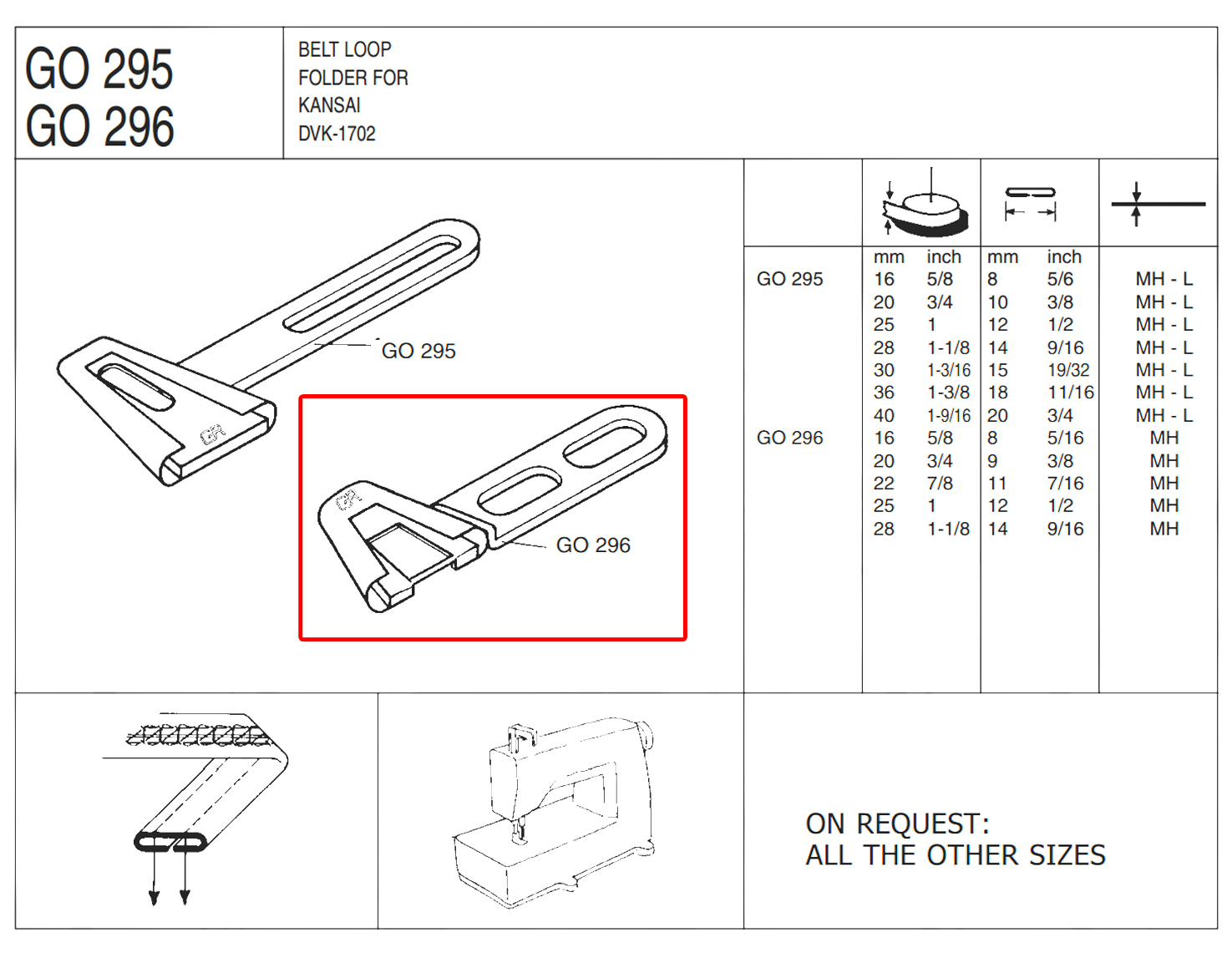 G0296 16mm-8mm BELT LOOP FOLDER MEDIUM/HEAVY - CLEARANCE PRICE