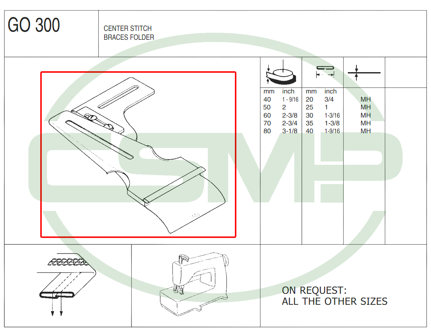 G0300 50-25mm BELT LOOP FOLDER - MH - CLEARANCE PRICE