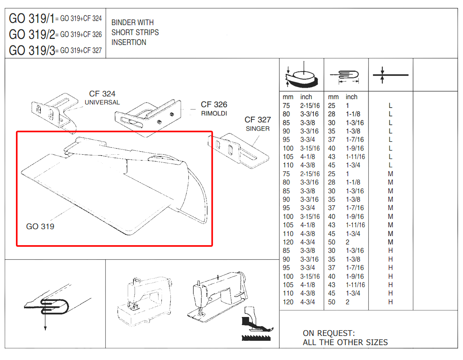 G0319X110mm-45mm WAISTBAND FOLDER LIGHT - CLEARANCE PRICE