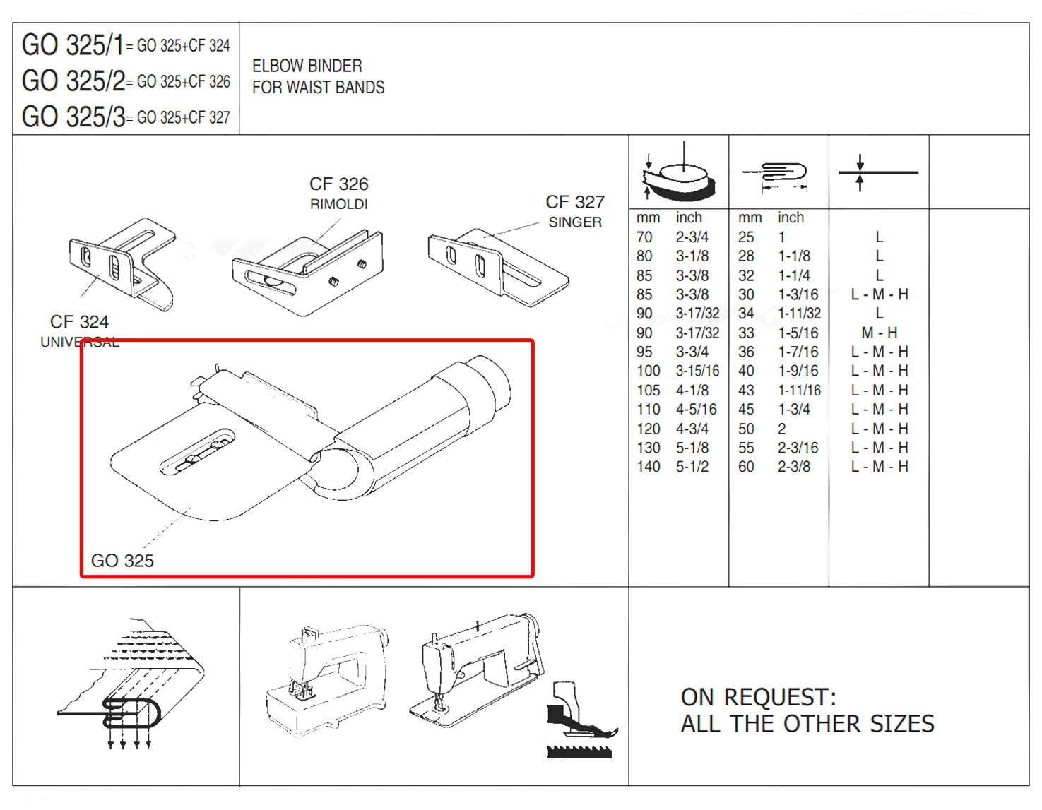 G0325 120-50mm ELBOW / WAISTBAND FOLDER MEDIUM - CLEARANCE PRICE