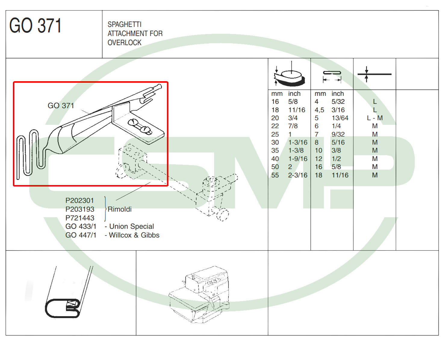 G0371 35mm-10mm SPAGHETTI ATTACHMENT - MEDIUM - CLEARANCE PRICE
