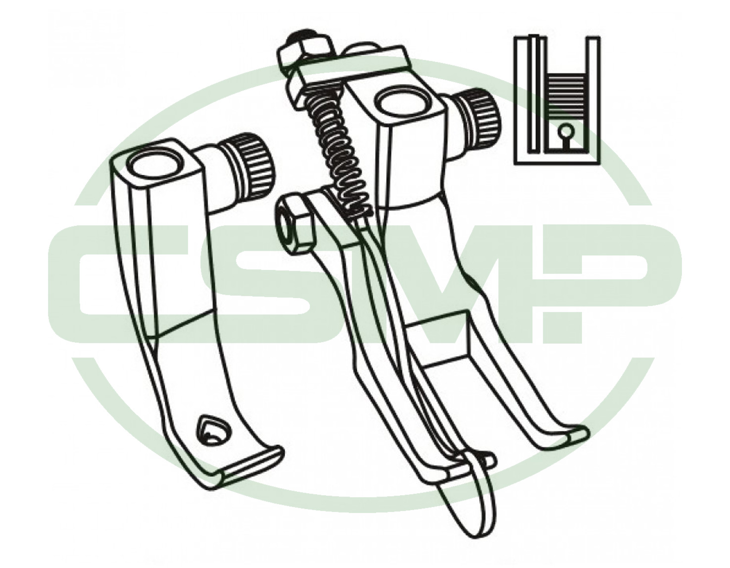 GL367X8MM LEFT HAND COMPENSATING GUIDE FOOT