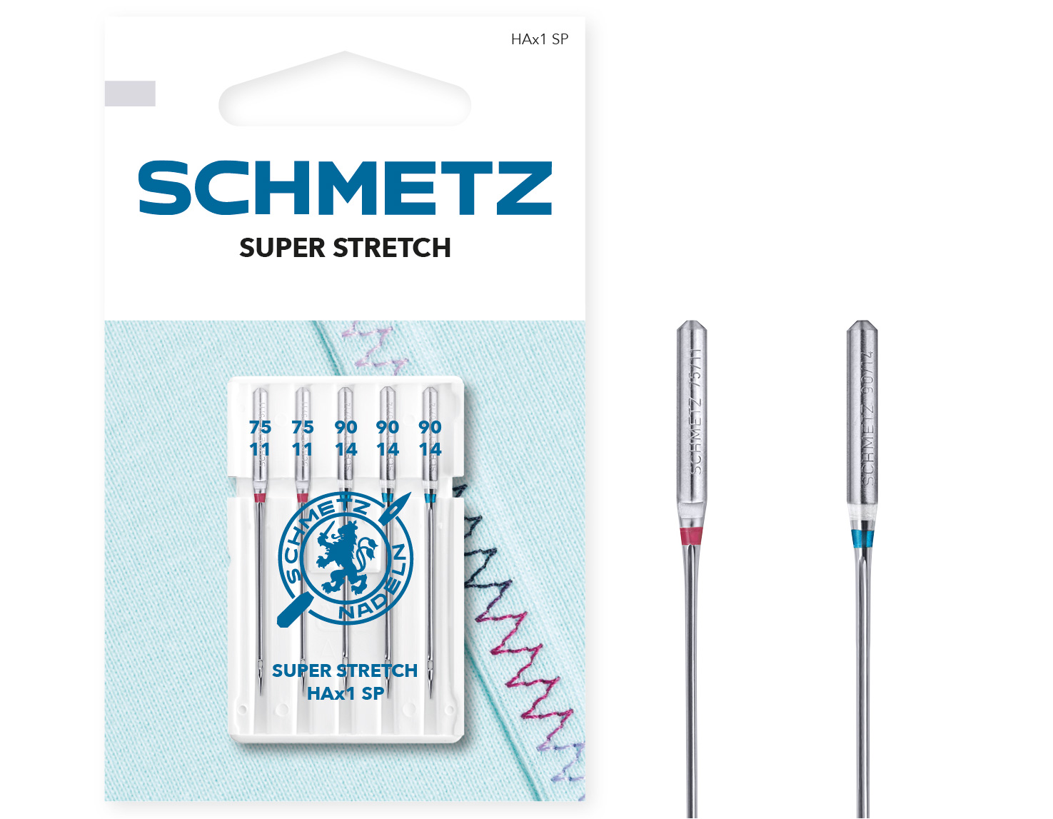 HAX1 SP SUPER STRETCH SIZE 75-90 PACK OF 5 NEEDLES CARDED