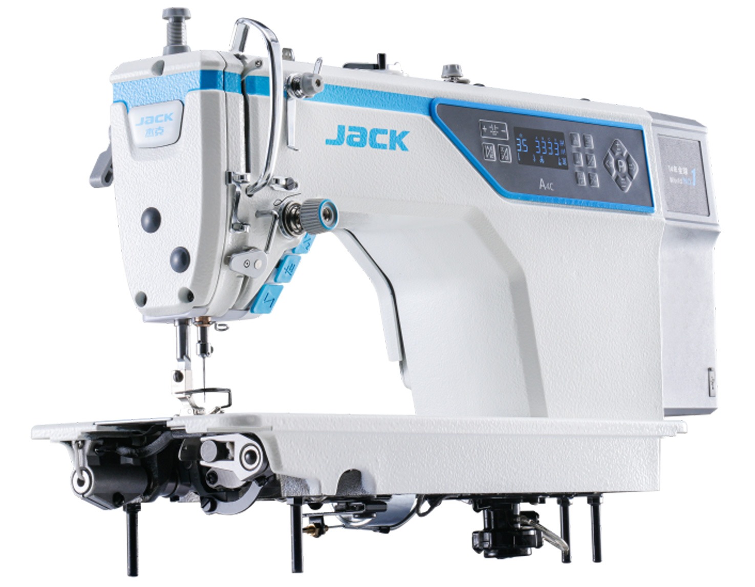 JACK A4C-CHL-7 HEAVY DUTY LARGE HOOK COMPUTERISED LOCKSTITCH MACHINE WITH ELECTRONIC CONTROL STITCH LENGTH
