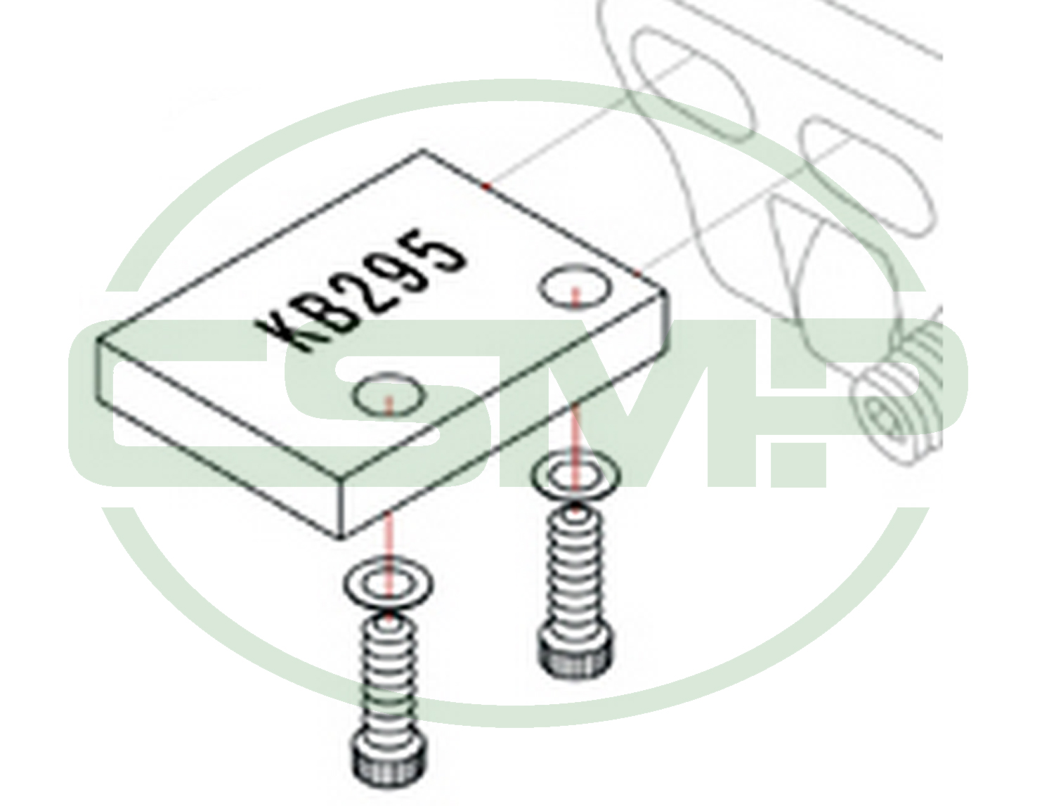KB295 = N900003364 BRACKET FOR DURKOPP 291 USE WITH KG867
