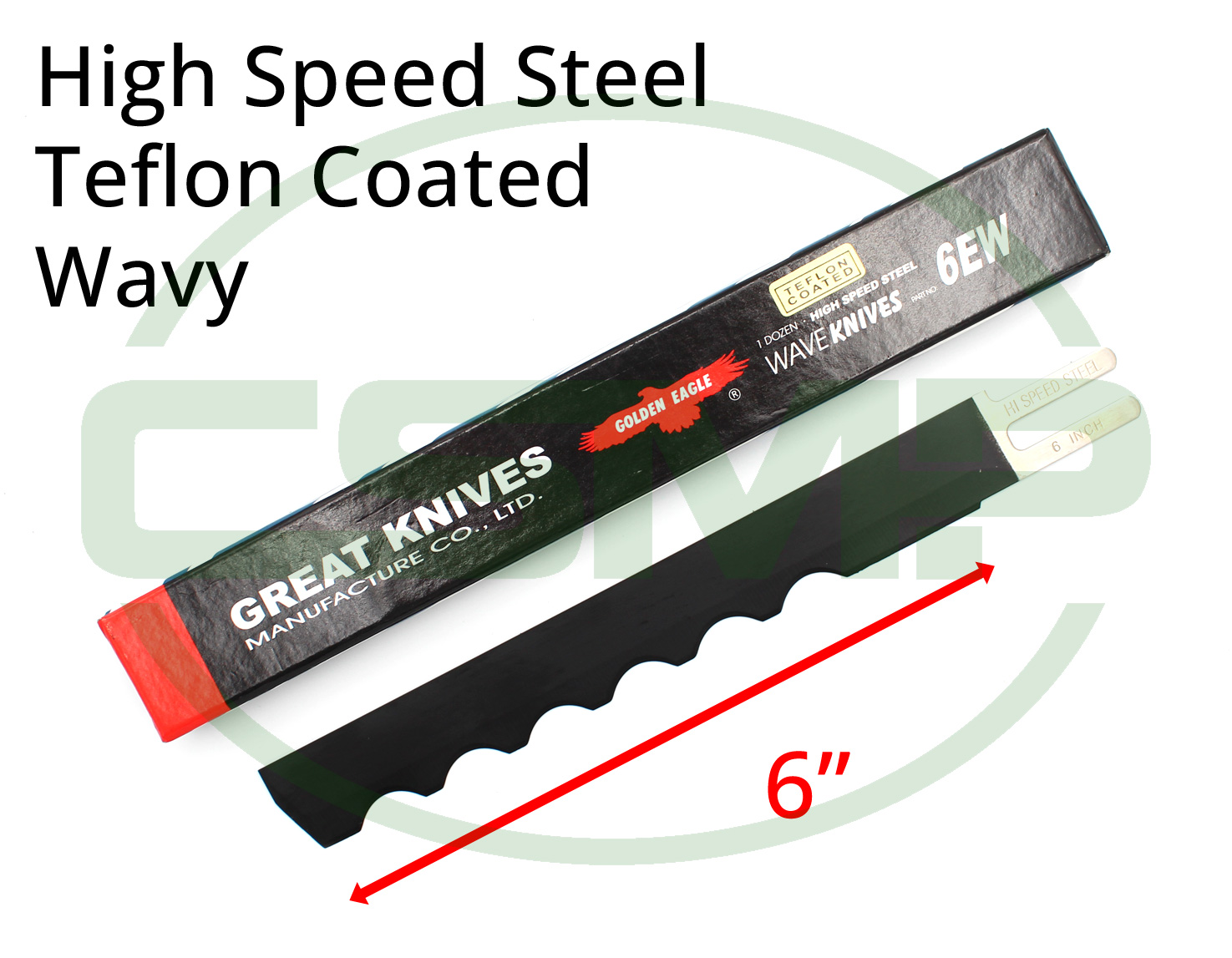 KE6WTC 6" WAVY TEFLON COATED HSS