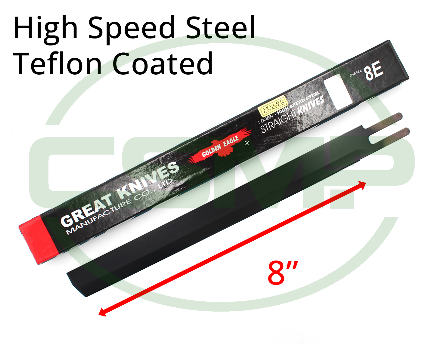 KE8STC 8" KNIFE TEFLON COATED HIGH SPEED STEEL
