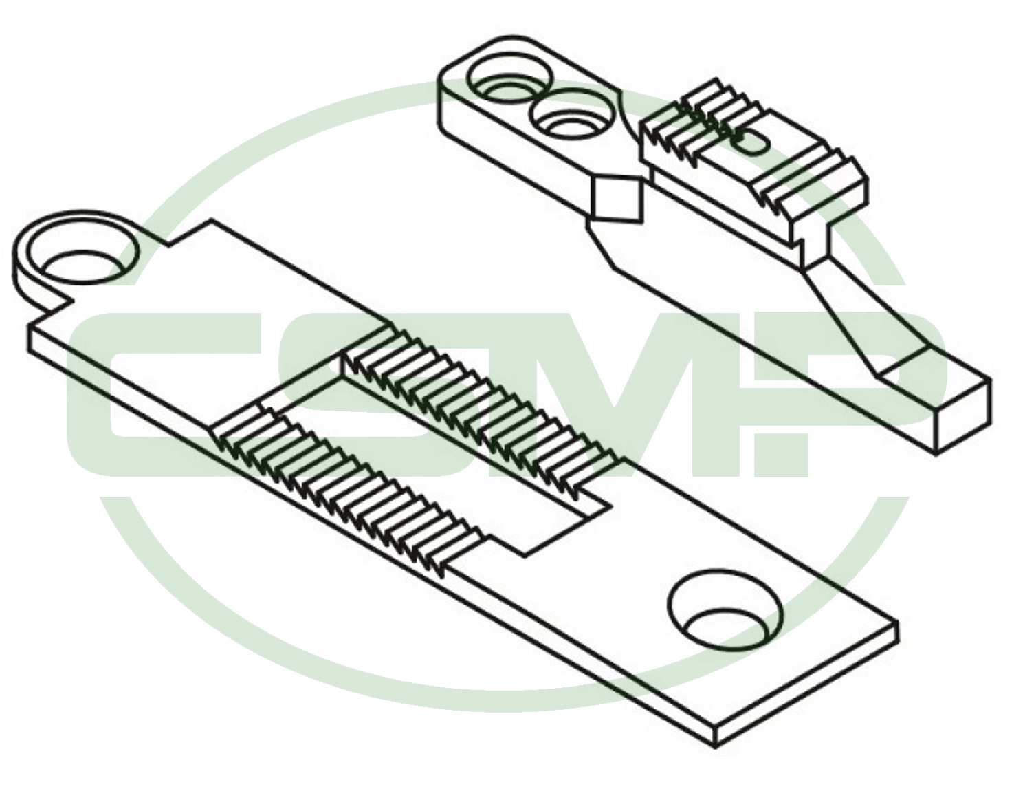 KH1245NPFD PLATE & FEED STANDARD SET PFAFF 1245