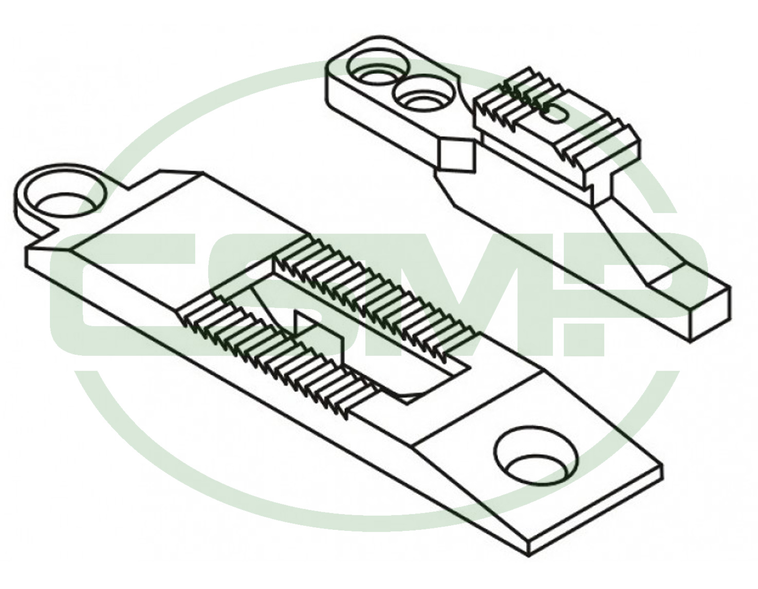 KH1245NPTFDT PLATE & FEED TRIMMER SET PFAFF 1245