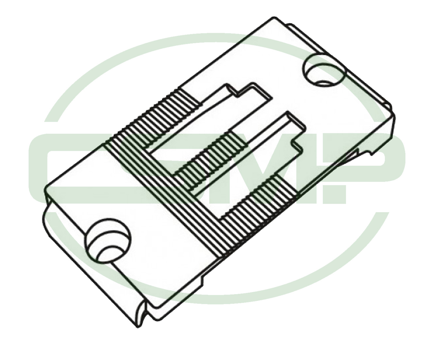 KH1296NPX6MM NEEDLE PLATE PFAFF 1296 NON TRIMMER