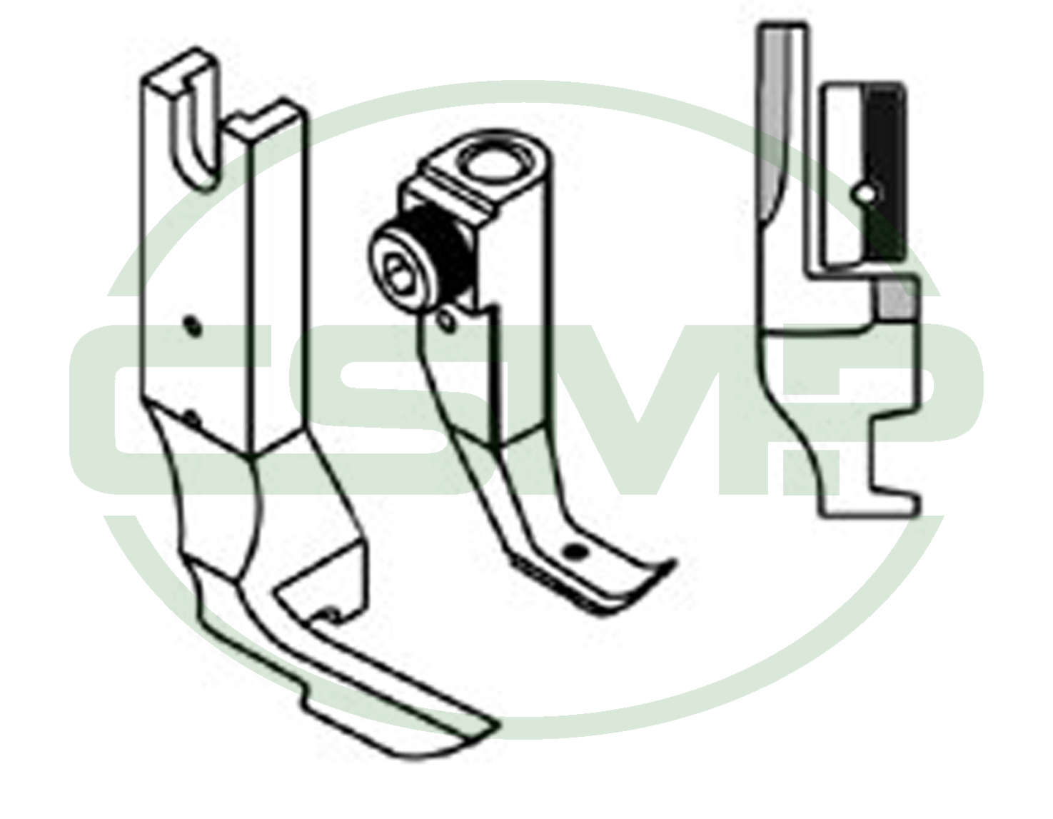 KH269PSLX3 PIPING FOOT SET ADLER 167 INCLUDING INNER AND OUTER FOOT