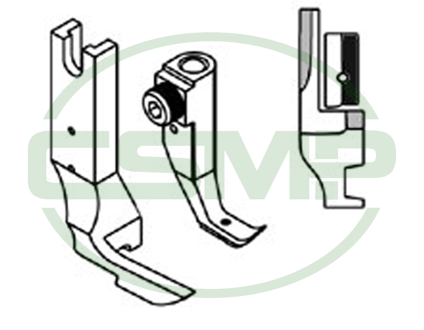 KH269PSLX4 PIPING FOOT SET ADLER 167 INCLUDING INNER AND OUTER FOOT