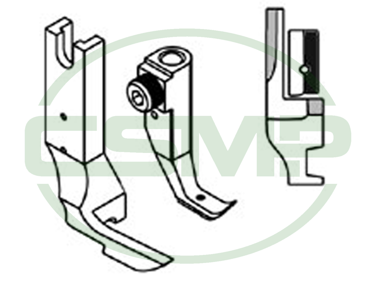 KH269PSLX5 PIPING FOOT SET ADLER 167 INCLUDING INNER AND OUTER FOOT