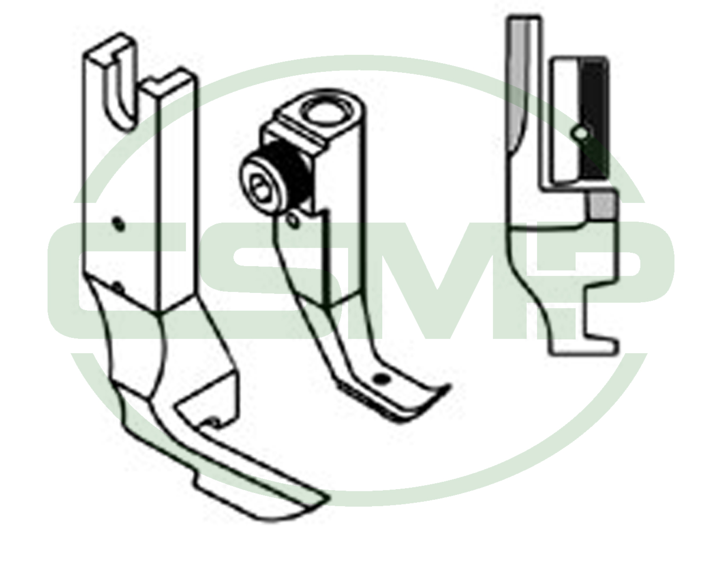 KH269PSLX6 PIPING FOOT SET ADLER 167 INCLUDING INNER AND OUTER FOOT