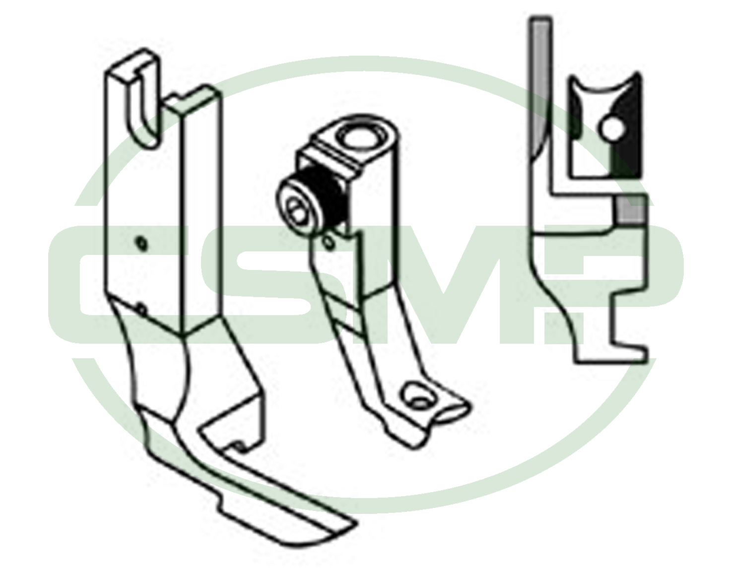 KH269PLX8 PIPING FOOT SET ADLER 167 INCLUDING INNER AND OUTER FOOT