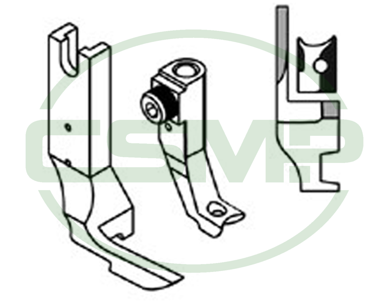KH269PLX9 PIPING FOOT SET ADLER 167 INCLUDING INNER AND OUTER FOOT