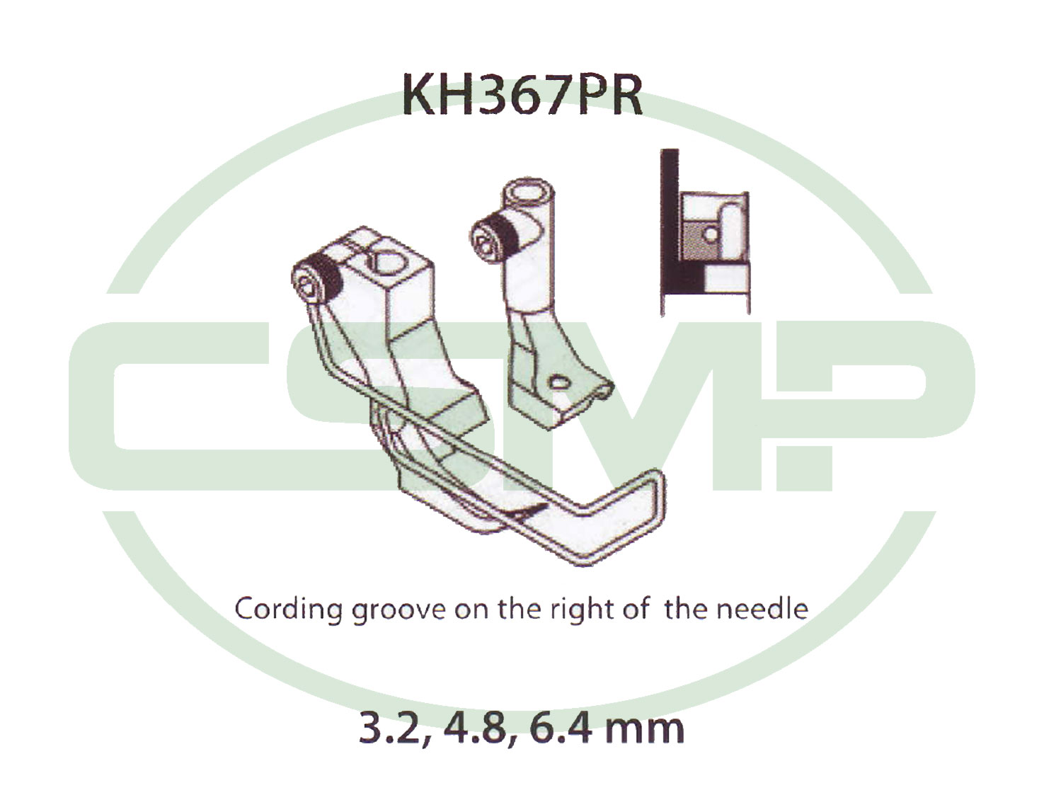 KH367PRX9MM PIPING FOOT SET RIGHT 9MM ADLER 467 INCLUDES INNER AND OUTER FOOT