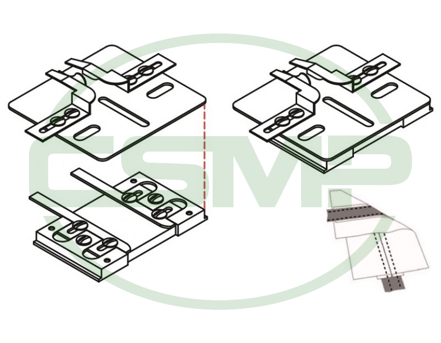 KHF767F ADJ TAPE GUIDE DURKOPP ADLER 467,767